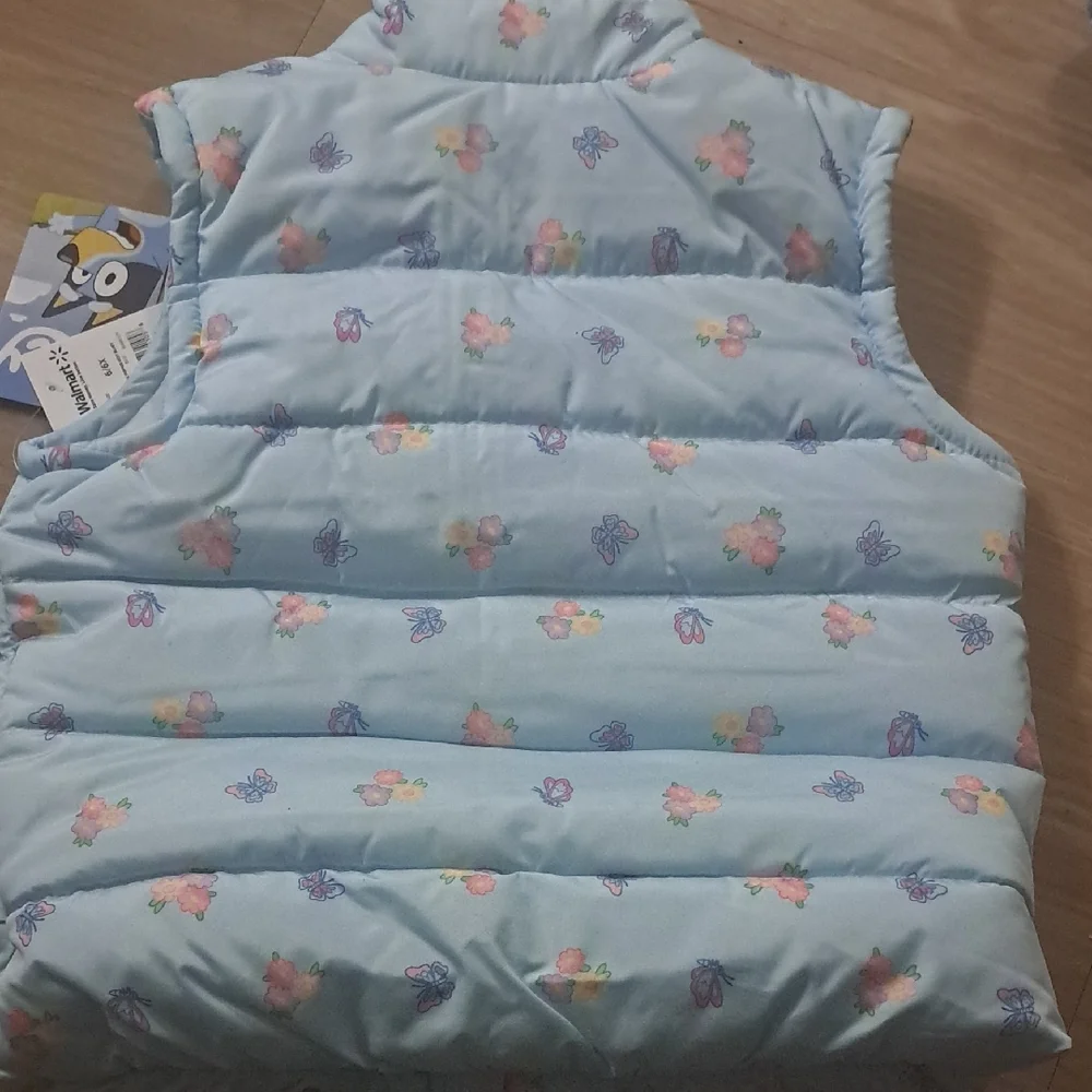 Kids Blue Cartoon‎ Puffer Vest